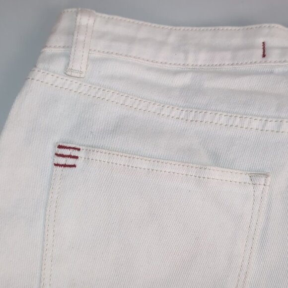 3/$20 BDG Urban Outfitters Mid Rise Shortie Shorts White Denim Jean Stretch - Picture 8 of 14